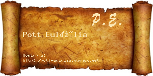 Pott Eulália névjegykártya